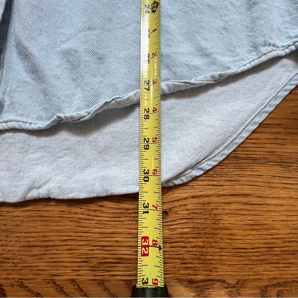 ⭐️ The Nu Vintage Denim Chambray Vintage Pin Up Style Button Down Shirt Jacket L - Picture 15 of 16